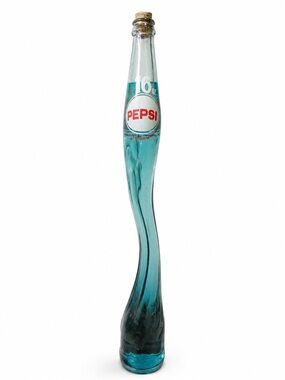 Vintage Pepsi Twisted glass collectors Bottle with Red Logo